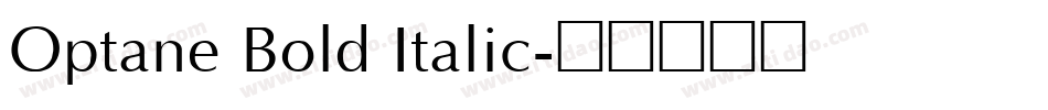 Optane Bold Italic字体转换